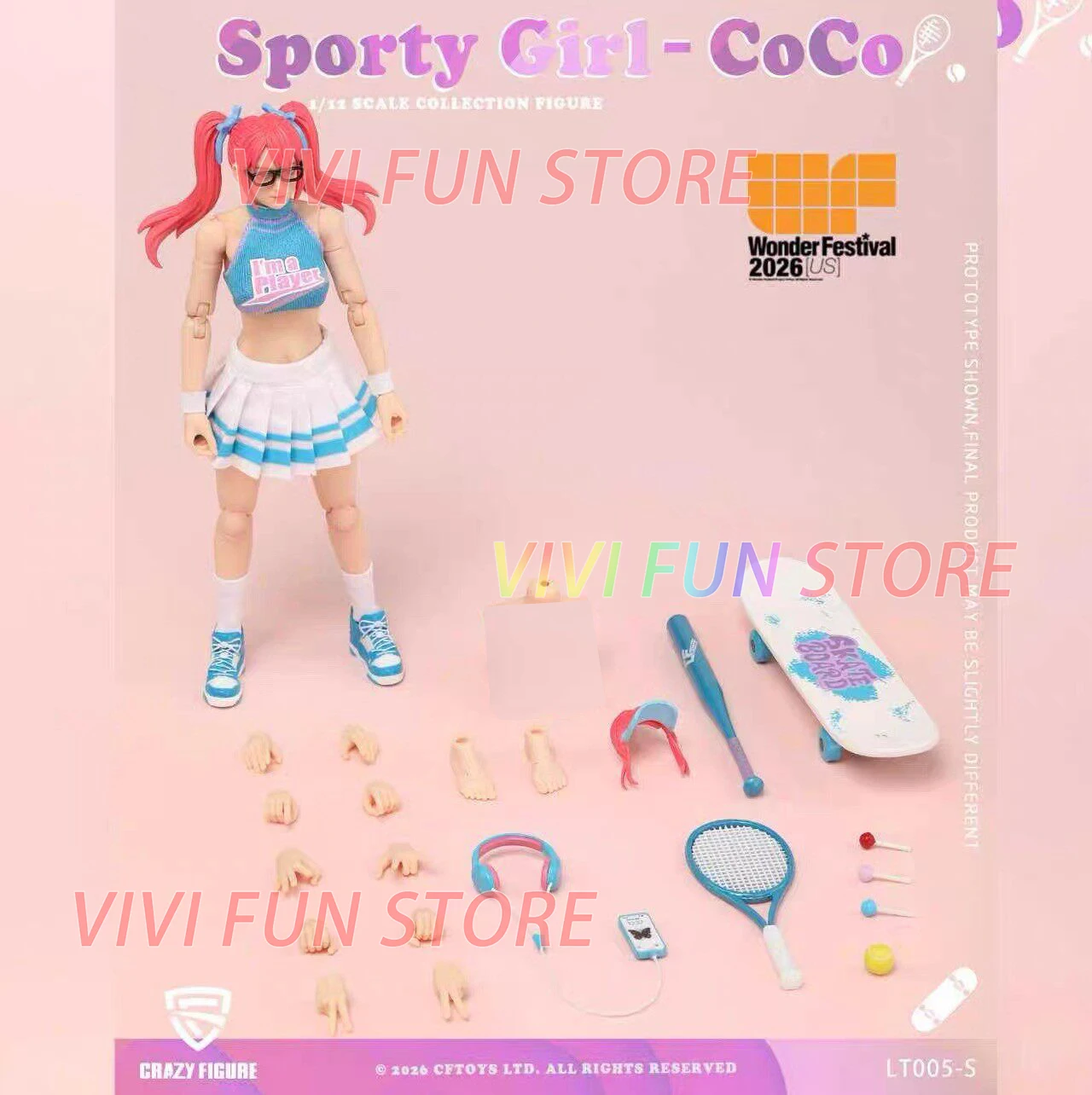 Фото В наличии: Фигурка CFTOYS LT005-S Sporty Girl CoCo YoYo, коллекционная, масштаб 1/12, подвижная модель, красивая девушка №3