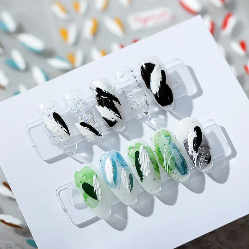 Цветной пластырь Love Heart 5D рельефные рельефы самоклеящиеся украшения для ногтей