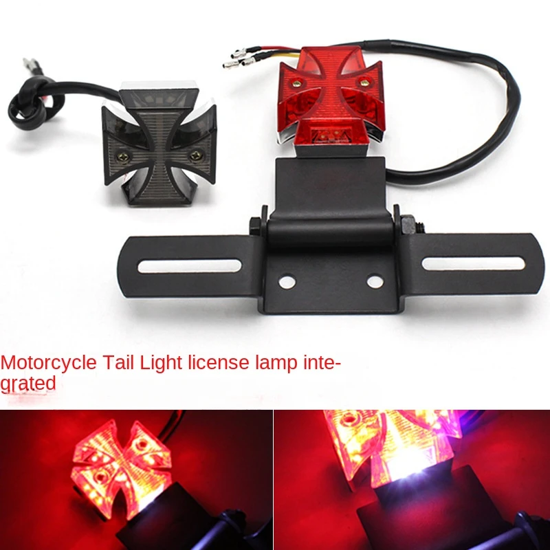 

1pcs Motorcycle Rear Taillight Brake Cross Tail Light Lamp Motocross Scooter Turn Signal Integrated Lights Conversion Accessory