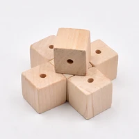 50 pcs lot diy jewelry accessories 2025mm log color square wood beads wooden square wood blocks