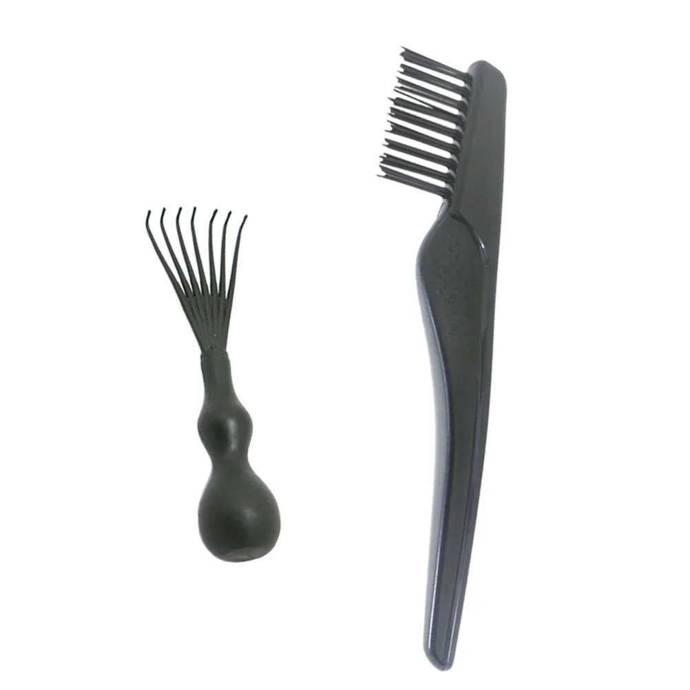 

2 Sets Hairdressing Comb Broken Hair Cleaning Comb Airbag Grooming Comb (Black)