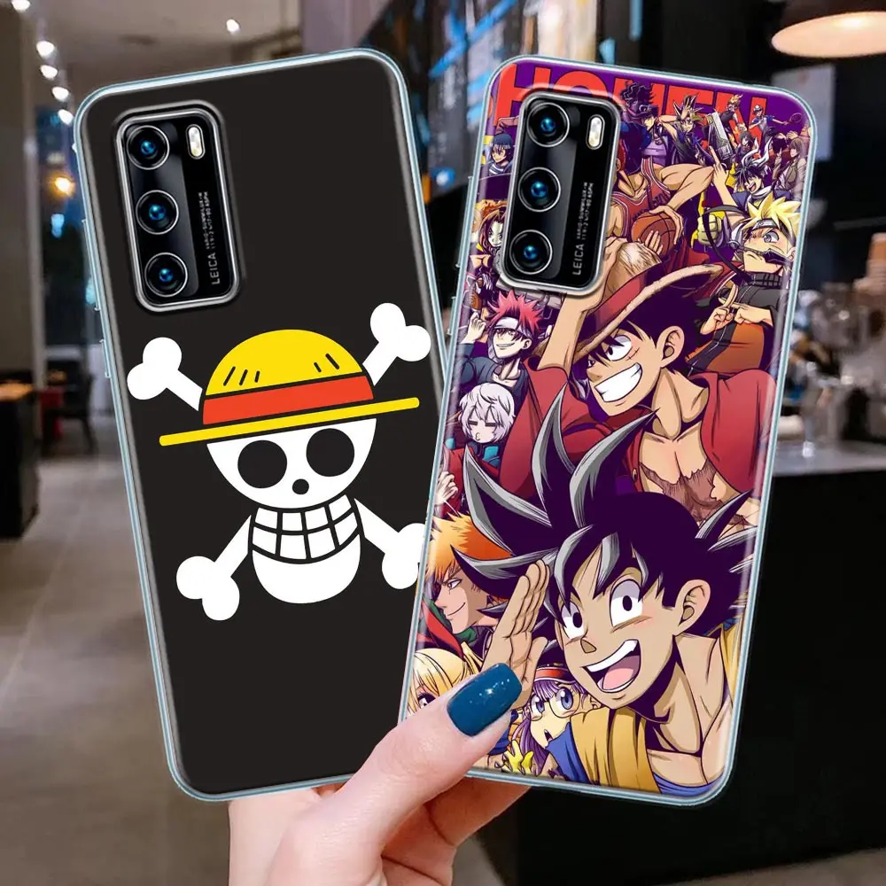 

Luffy One Piece Anime Clear Silicone Phone Case For Huawei P30 P40 P20 Lite P50 Pro P Smart Z 2019 Soft TPU Back Cover