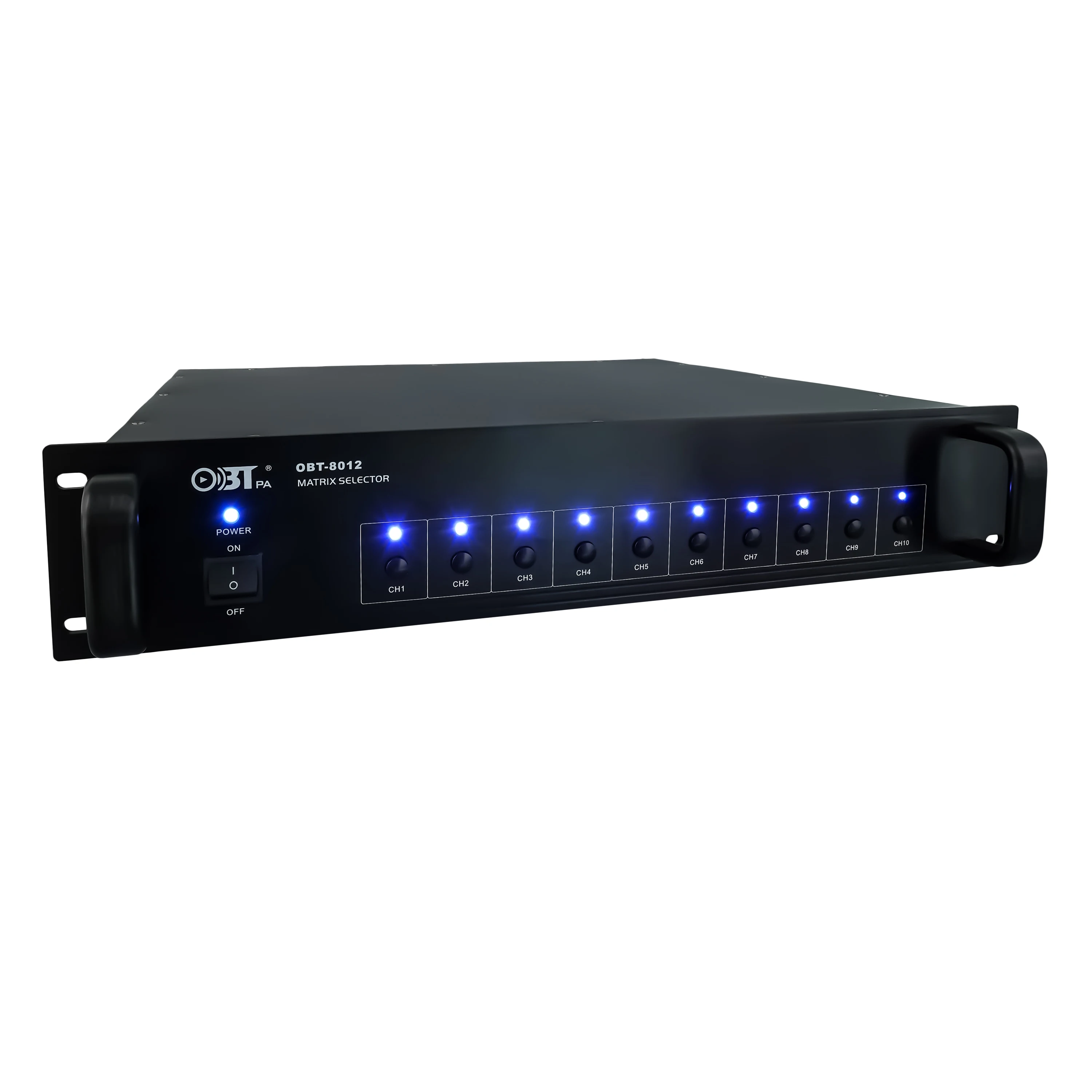 Фото OBT-8012 Pa Система Матричный селектор пожарной сигнализации 1000 Вт 10-зонный селектор динамиков Система общественного адреса №2