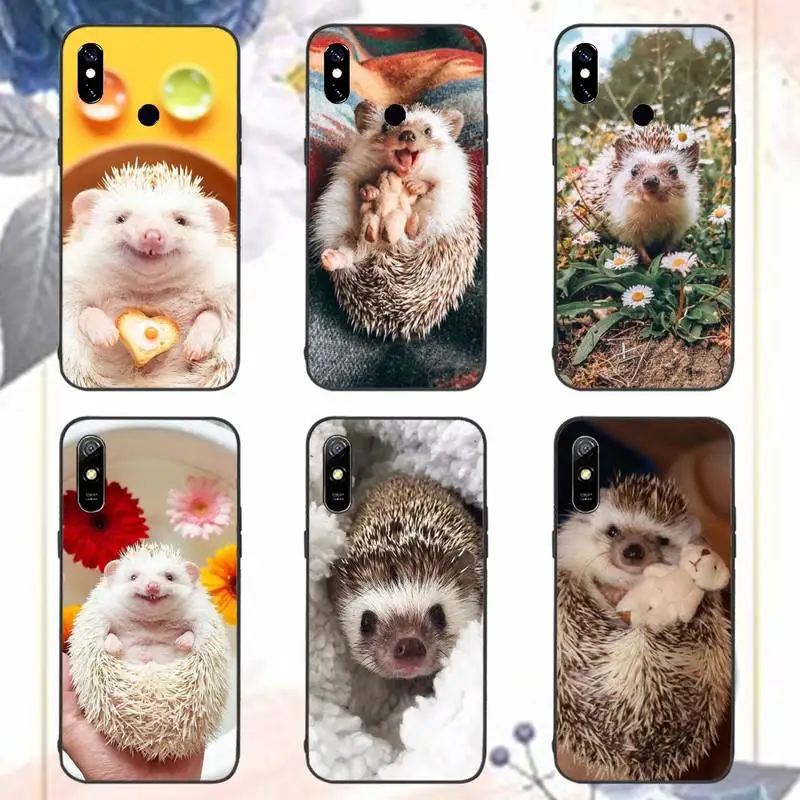 

Hedgehog cute animal Phone Case For Xiaomi Redmi note 7 8 9 11 i t s 10 A poco f3 x3 pro lite funda shell coque cover