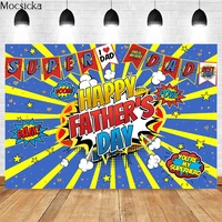 happy fathers day photography background my superhero father photo background bunting bomb decoration studio photo props banner