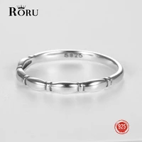 roru womens sterling silver 925 100 jewelry geometric simple finger rings for women female daily fine jewelry gifts