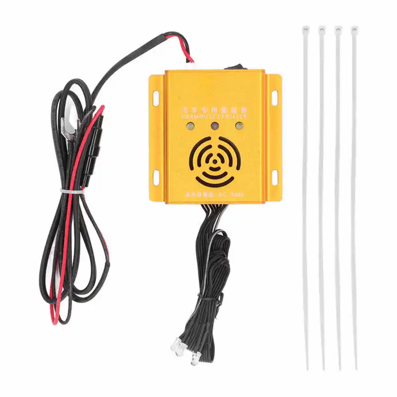 

12V 1.5W Car Mouse Repeller Ultrasonic Smart Aluminum Car Mice Deterrent For Cars Trucks Motorcycles Trailers Mousetrap