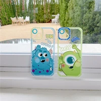 disney monsters inc phone case for iphone 11 12 13 pro max x xs xr 7 8 plus angel eyes transparent protector cover
