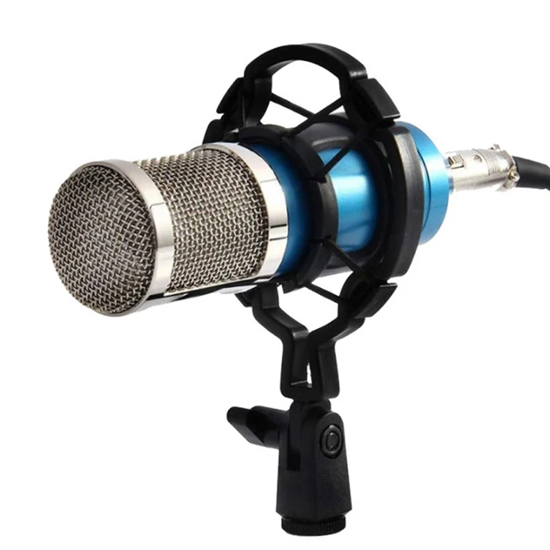 

Universal Professional Condenser Microphone Mic Shock Mount Holder Studio Recording Bracket For Large Diaphram Mic Clip Black