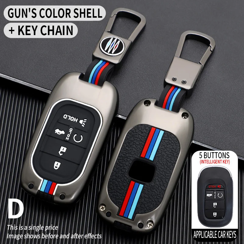 

Car Key Case Cover For Honda Civic Accord Vezel 2022 Accessories Car-Styling Holder Key Shells Keychain 2 3 4 5 Buttons