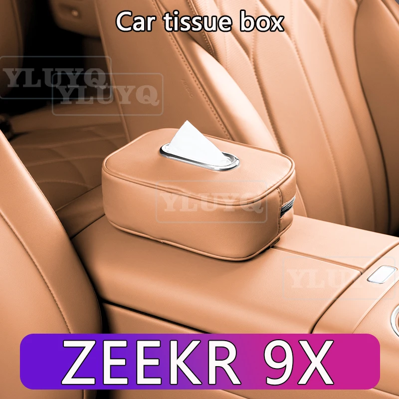 Фото Для ZEEKR 9X 2026: Автомобильный держатель для салфеток на спинку сиденья, подвесной органайзер для салфеток, аксессуар для модификации интерьера №1