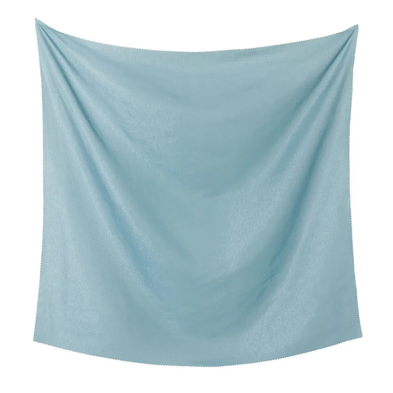 

Plain Square Laser Cut Floral Chain Stain Bubble Chiffon Instant Hijab Shawl Lady Beach Wrap Foulards Muslim Cachecol 110*110Cm