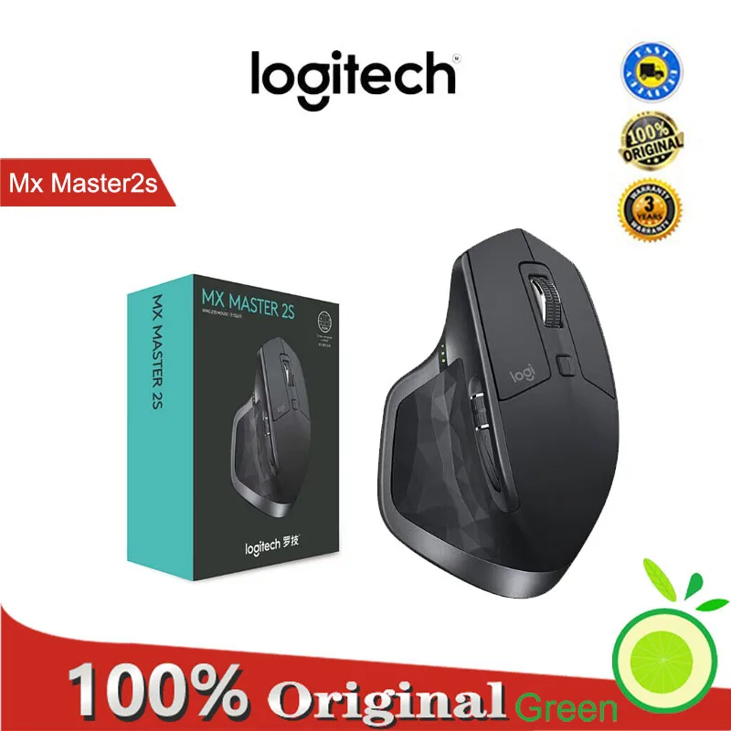 

Мышь Logitech Mx Master 2s Беспроводная с функцией перекрестного управления, большая беспроводная компьютерная мышь с Bluetooth
