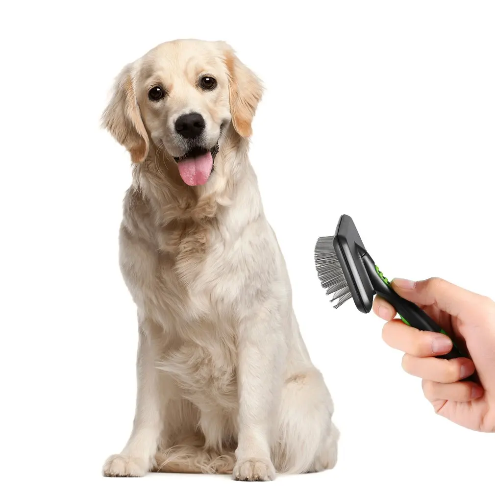 

Pet Massage Comb Cleans Dogs Cats Combs Pet Grooming Brushes Tools with Non-slip Handle Removes Loose Hair Tangles