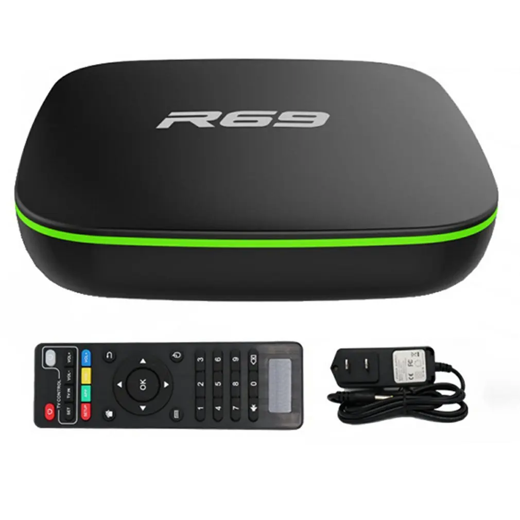 

R69 Smart TV Box 2GB+16GB 4K High Definition Quad-Core 2.4G Wifi Set Top Box 1080P Support 3D Movie Media Player