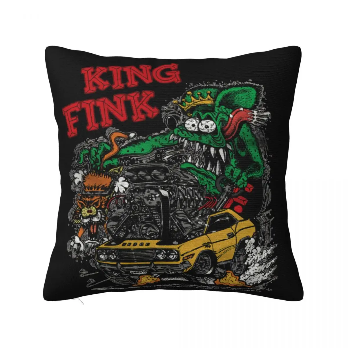 Rat Fink King Мужской Черный Новый Размер Xs3XL Женщины Мужчины Slim Fit Дизайн Хэллоуин