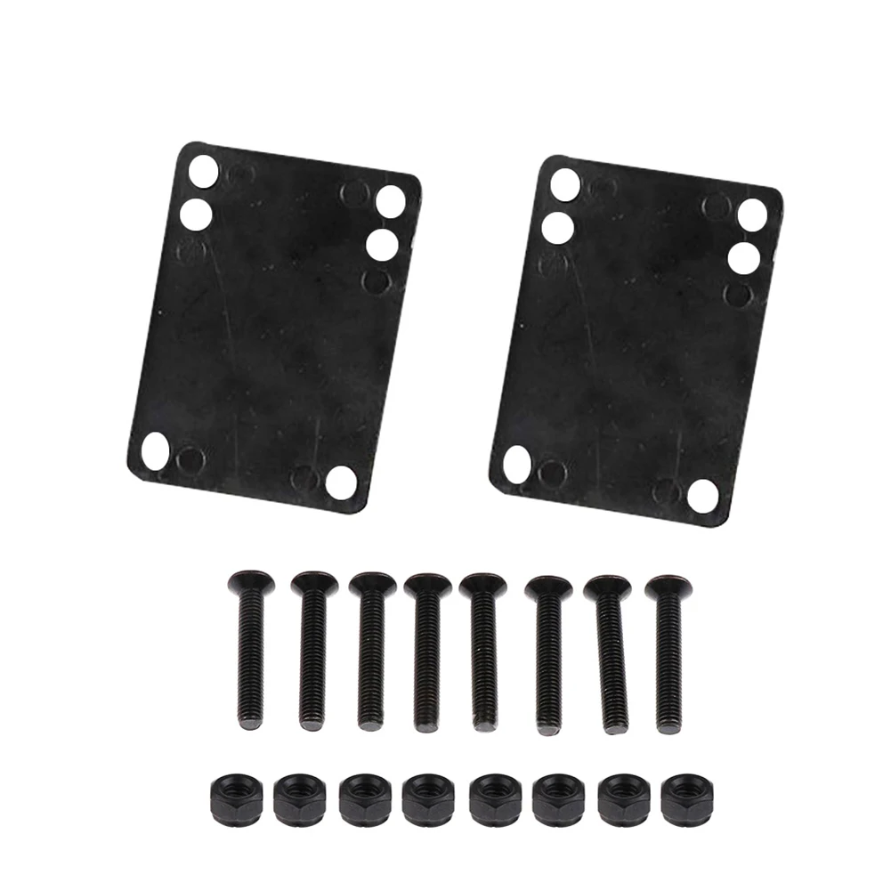 

3mm Rubber Gasket Riser Pads +29mm Bolts Bridge Nail Double Rocker Bracket For Skateboard Longboard Double Rocker Shock Absorber