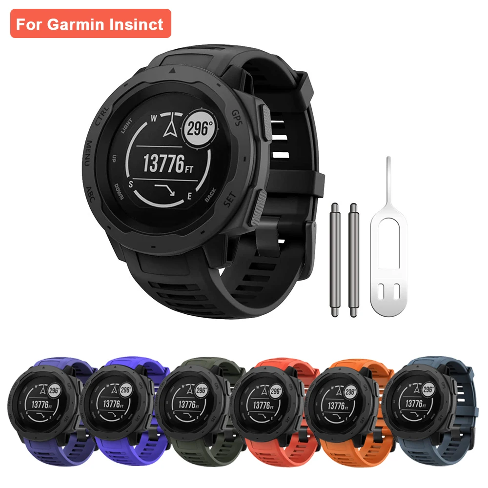 

Ремешки совместимые с Garmin Instinct Спортивные Мягкие силиконовые регулируемые ремешки для Garmin Instinct/Instinct Tide/Instinct Tactical