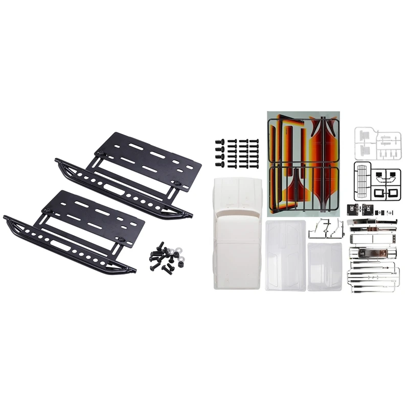 

RC Car Hard Body Shell For Axial SCX10 Ford Bronco With Side Step Side Pedal Sliders For 1/10 RC Jeep Wrangler Shell