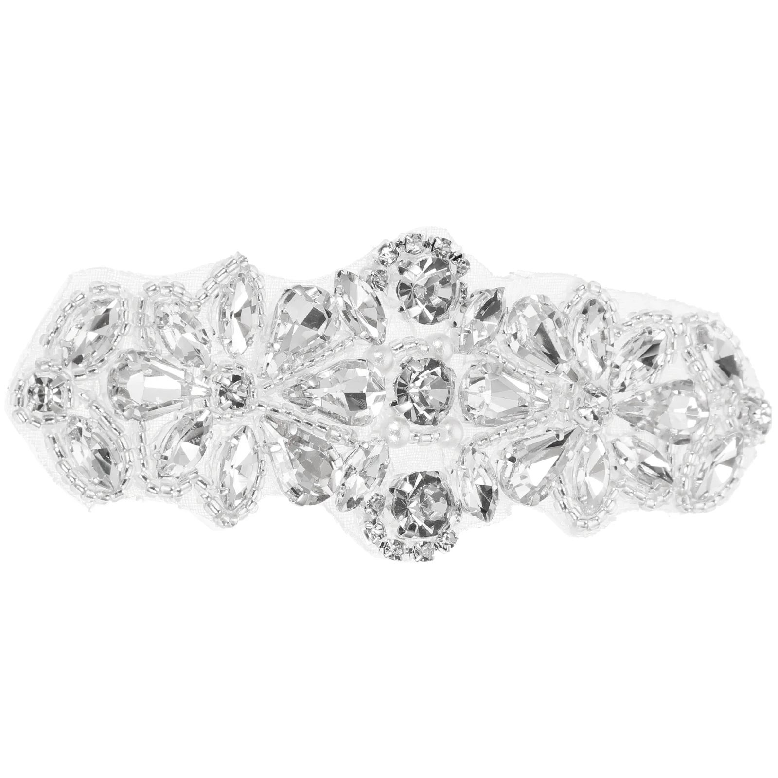 

Belt Applique Sash Bridal Appliques Wedding Sewing Dress Rhinestone Crystal Iron Bling Patch Glitter Hair Clothes Pearl Shoe
