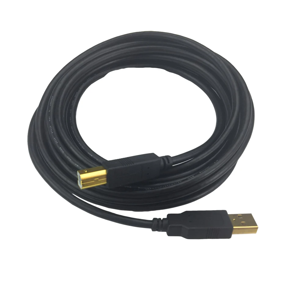 USB-кабель для принтера 4 5 м USB 2 0 AM на BM USB-кабель-удлинитель HP Canon Epson ZJiang