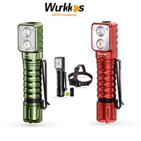 wurkkos hd15hd15r headlamp 18650 2a rechargeable headlight 2000lm dual led lh351dsst20 usb reverse charge magnetic tail hiking
