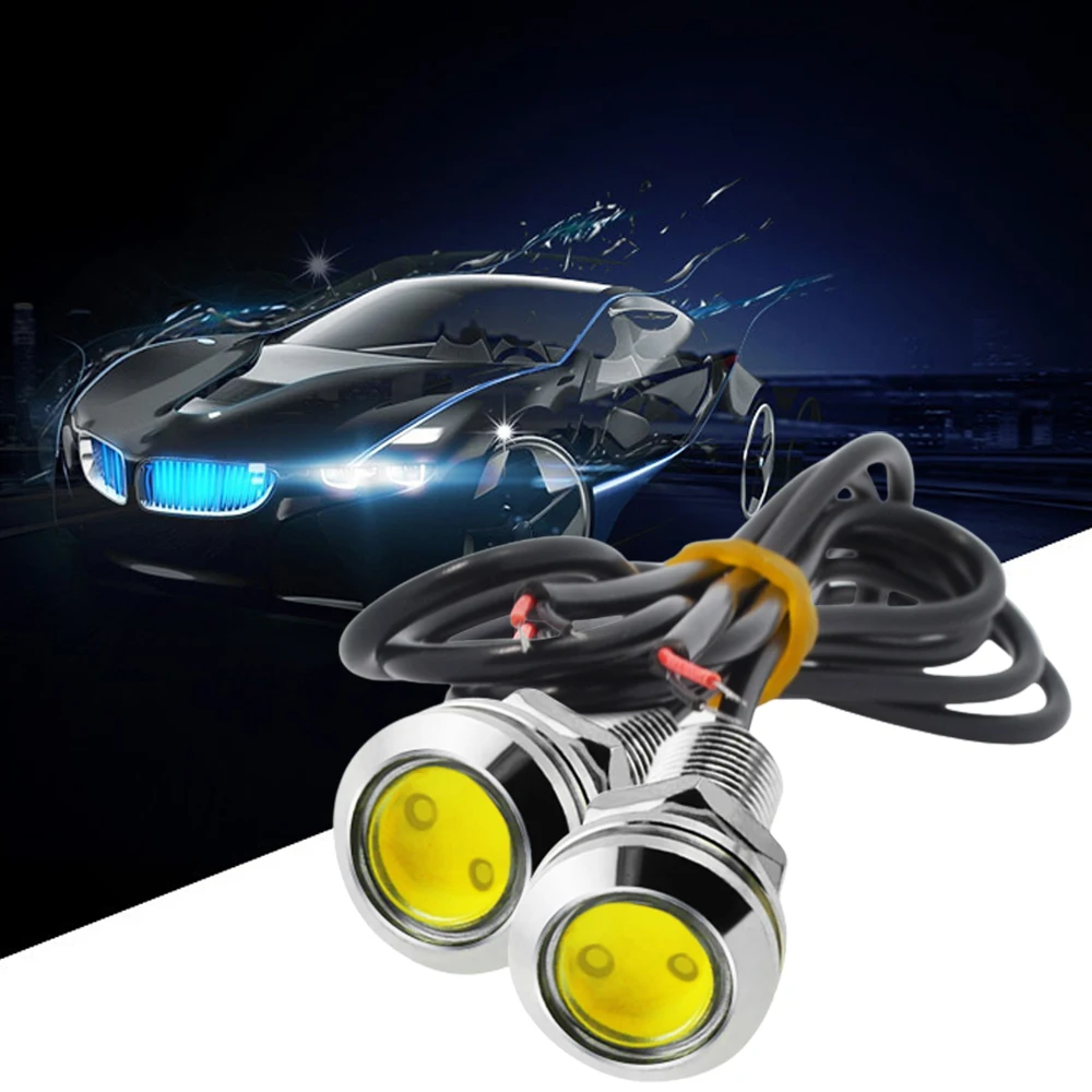 

1pc18mm Auto DRL12V Led Eagle Eye silver shell Bulb DayTime Running Turn Signal Lights Backup Reversing Parking Lamp Fog Light