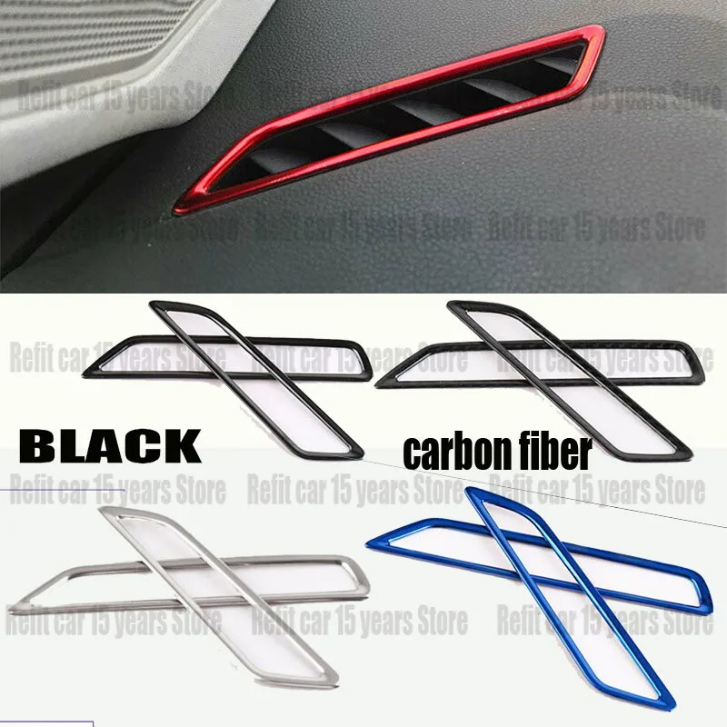 

Fit For Volkswagen Jetta Mk7 2019 2020 2021 2022 Red Steel Dashboard Side Outlet Vent Trim