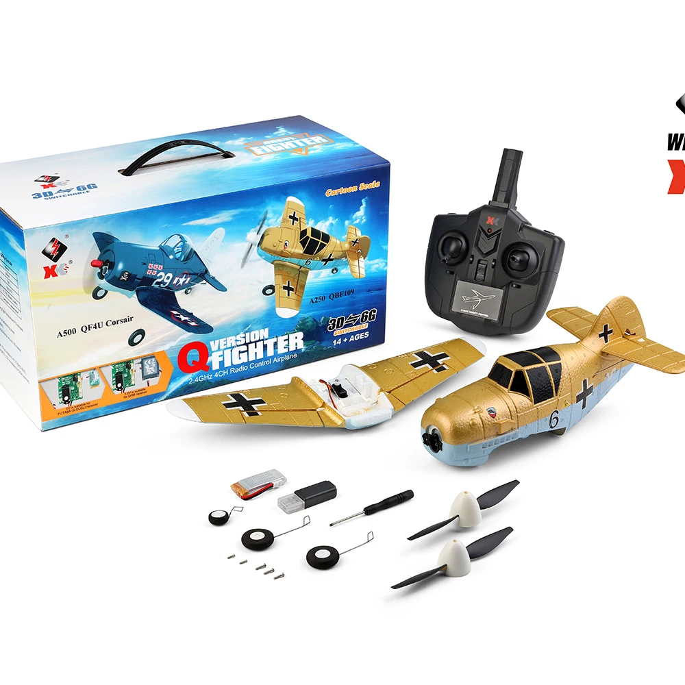 Продажа WLtoys XK A500 A250 2,4G 3D6G 4Ch радиоуправляемый самолет с фиксированным крылом уличный игрушечный Дрон RTF обновленная версия цифровой сервомотор 1020