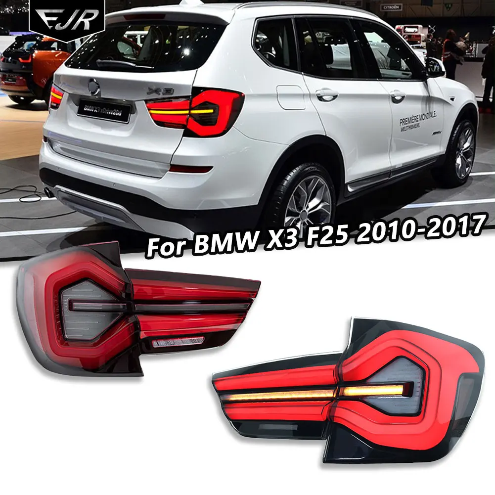 

Для BMW X3 F25 2010-2017 задние фонари в сборе, светодиодный плавный фонарь, поворотный тормоз, динамические задние фонари для вождения, автоматическое обновление, обновление