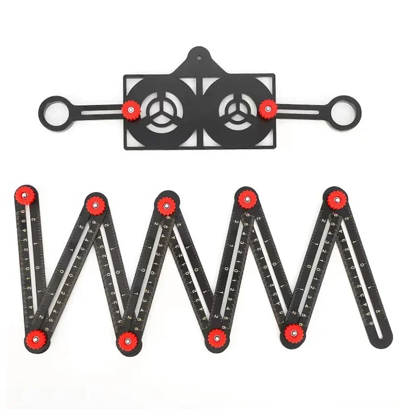 

Линейка Складная из алюминиевого сплава, многофункциональная измерительная рулетка для установки плитки, 6/9/12