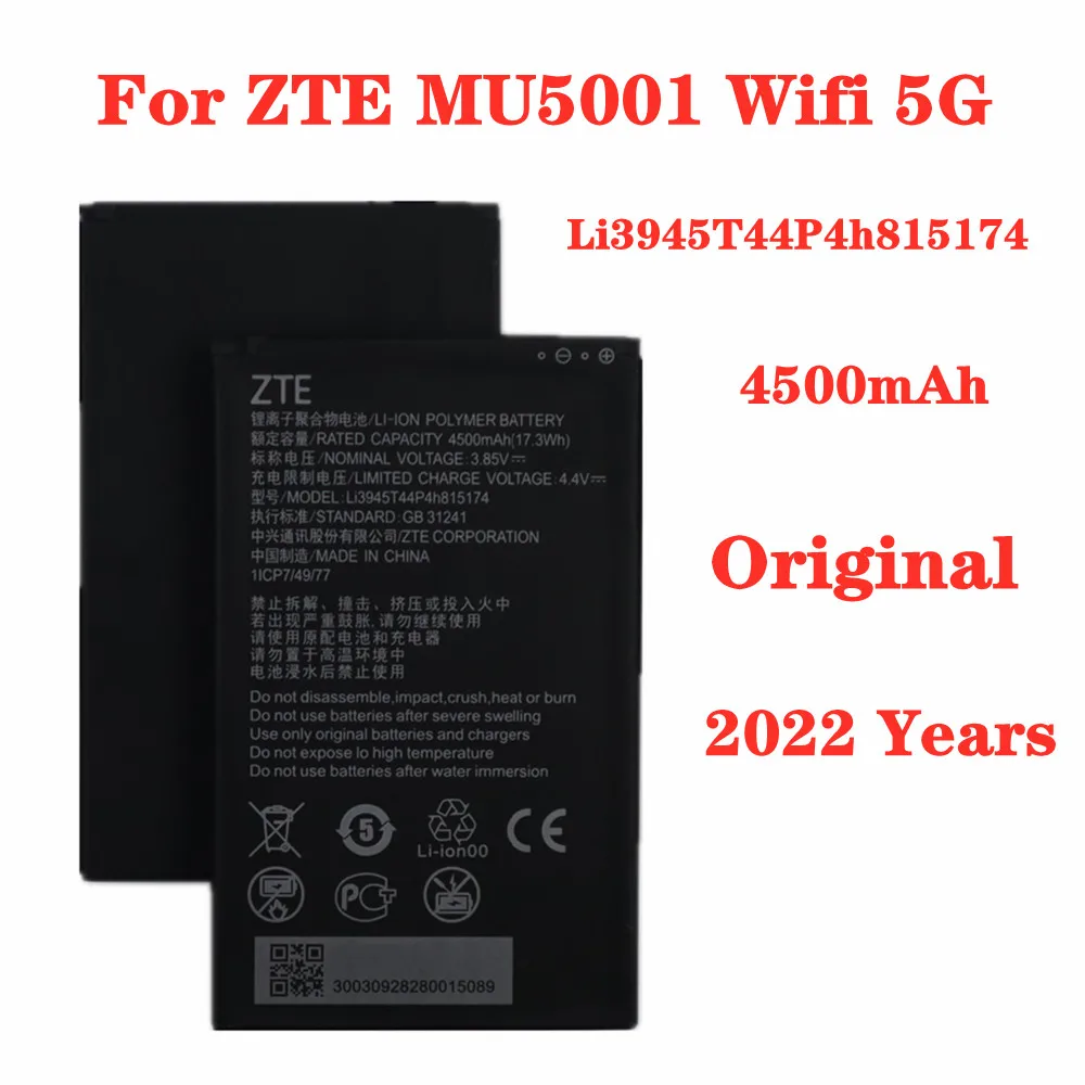 

2022 год, новый Li3945T44P4h815174 Оригинальный аккумулятор для ZTE MU5002 MU5001 5G Wifi Wifi6 батарейка роутера аккумулятор, номер для отслеживания