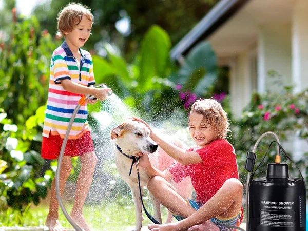 2024 Новый портативный походный душ душевой насос USB аккумуляторные батареи