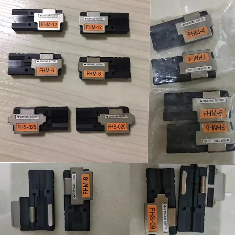 Original 1 Pair FHM-4/6/8/12 FHS-09 FHS-025 Sumitomo Fixture Ribbon Fusion Splicer Fiber Holder For T-71M T-81M T-66 T-201 Clamp