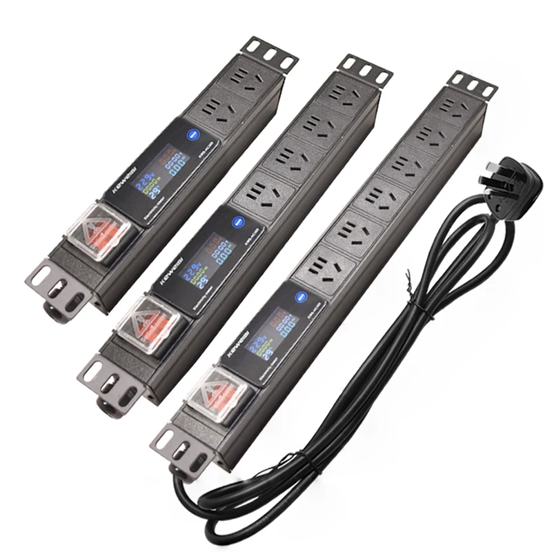 Крепление-стойка ПДУ блок распределения электросети 10A AU China Socket 5 hole цифровой
