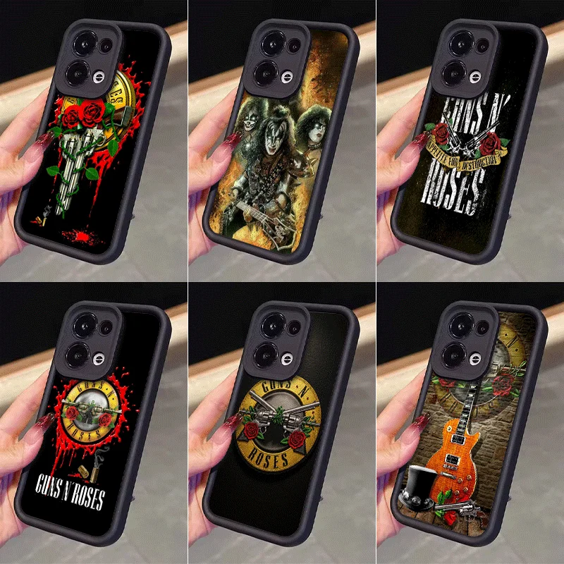 Фото Противоударный чехол для телефона Band G-Guns N R-Roses для Xiaomi Redmi Note 12 13 14 15 Pro Plus 12S 11S 10S 4G 11T 5G, силиконовый чехол №1