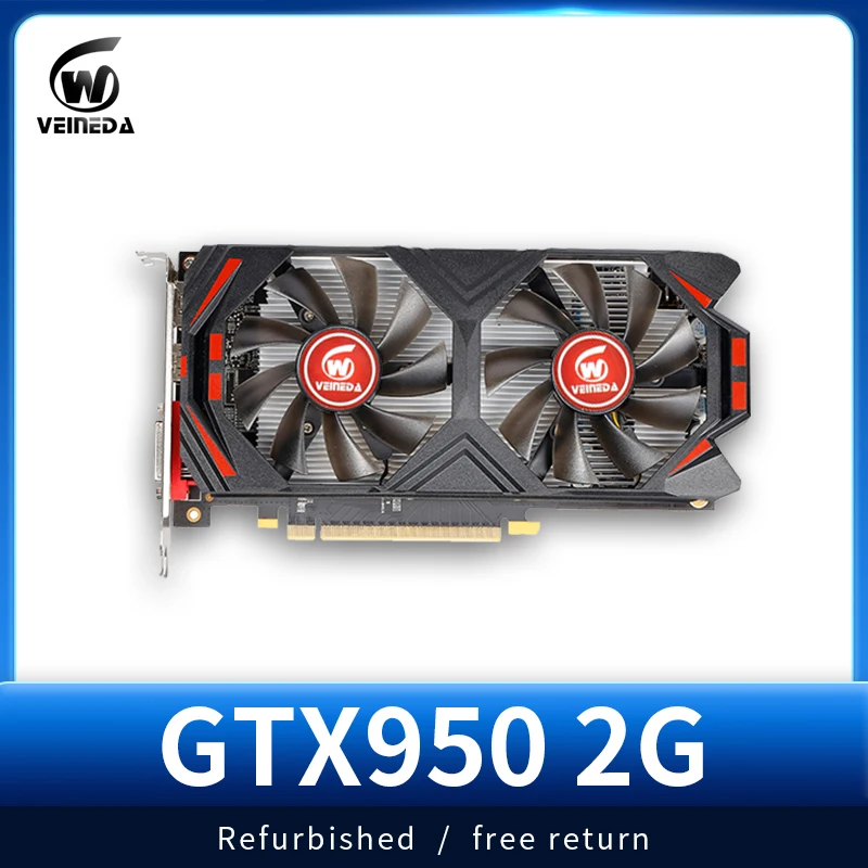 

Video Card gtx 950 2GB 128Bit GDDR5 Graphics Card for nVIDIA Geforce game GTX 950 DP Dvi Card gtx 750ti Refurbished card