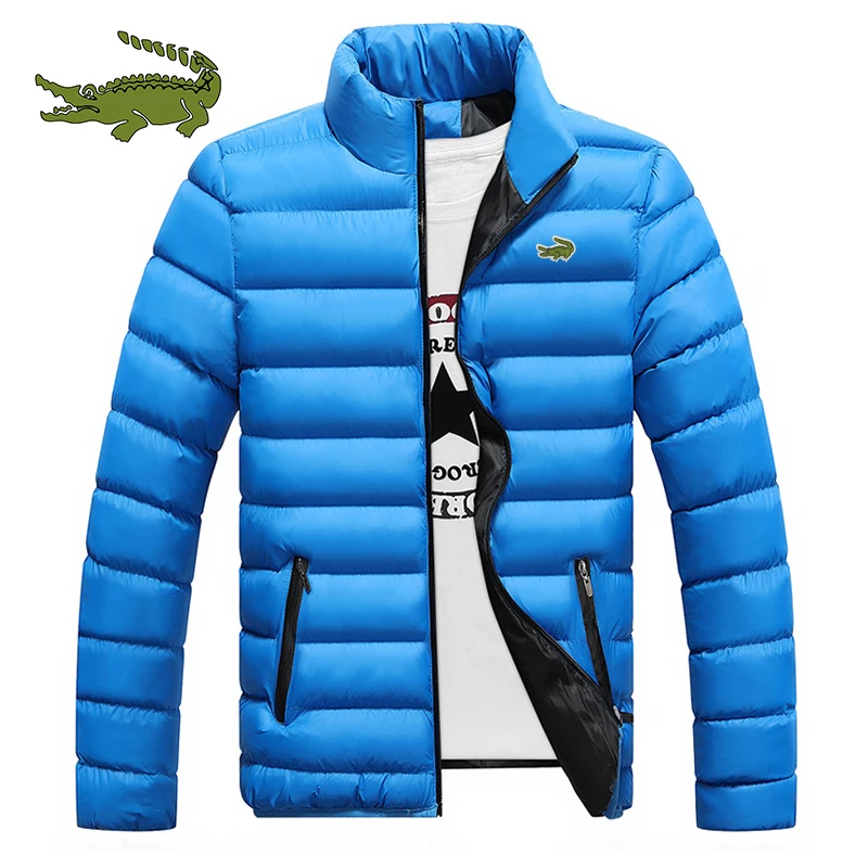 Embroidered 2023 Men's Warm Windproof Cotton Jacket Fashion Casual Hooded Thickened Printed Cotton Jacket