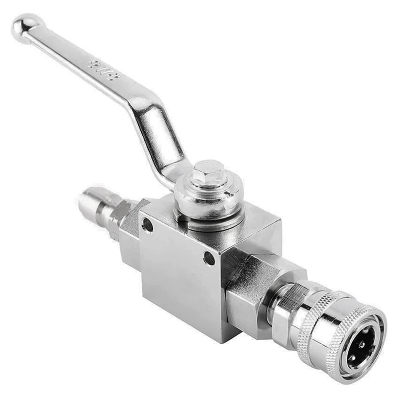 

4500PSI Ball Valve Kit Switch With 3/8Inch Quick Plug Connector High Pressure Washer Ball Valve Kit