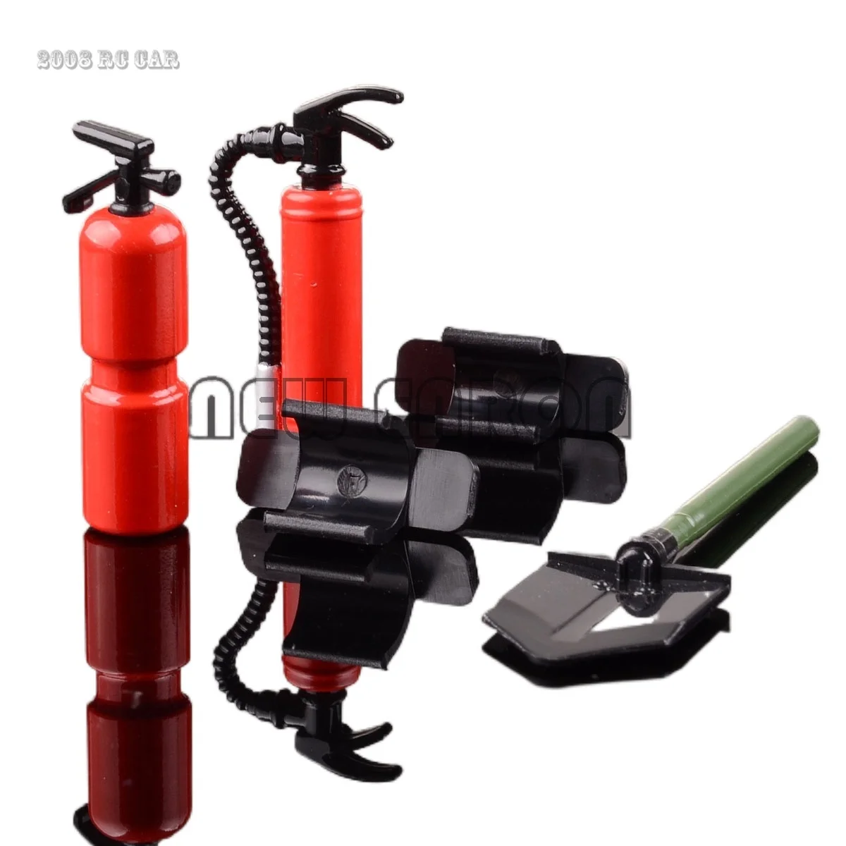 Fire Extinguisher + Shovel AX-20008B For 1/10 Rock Crawler Rc Car SCX10 TRX-4 TRX4