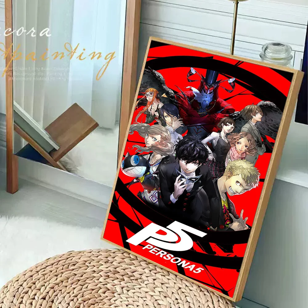 Hot Video Game Persona 5 Gaming Classic Vintage Posters Room Home Bar Cafe Decor Nordic