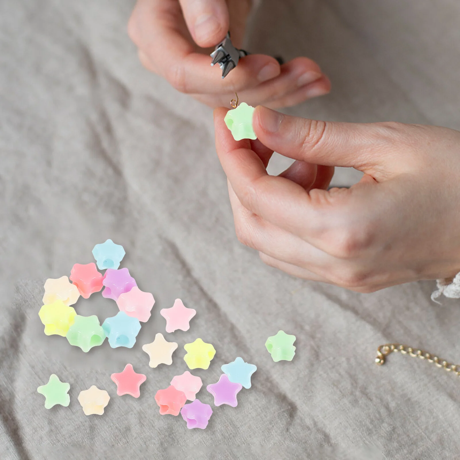 

Crafting Supplies Star Charms Bracelets Loose Beads Jewelry Making DIY Multi-purpose