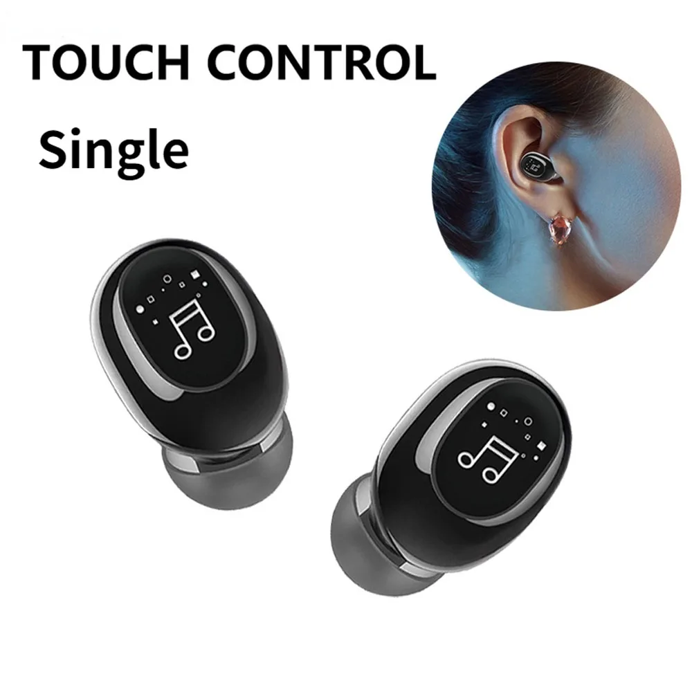 Фото Односторонние Bluetooth-наушники F911 с сенсорным управлением, 5,2 Mini S8, высокая выносливость и хорошее качество звука №1