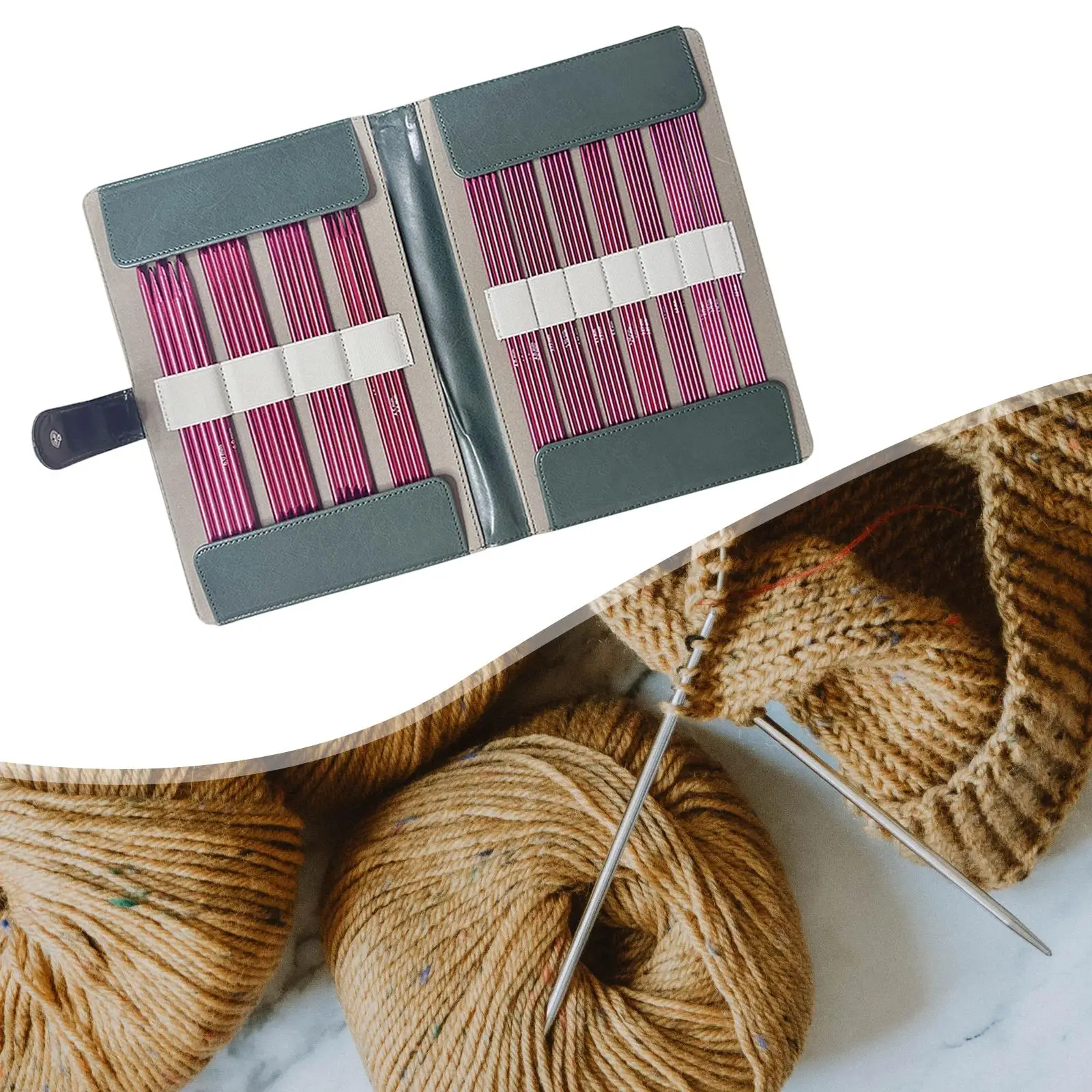 

Long Knitting Pins Double Pointed Portable Crochet Hooks for Professional