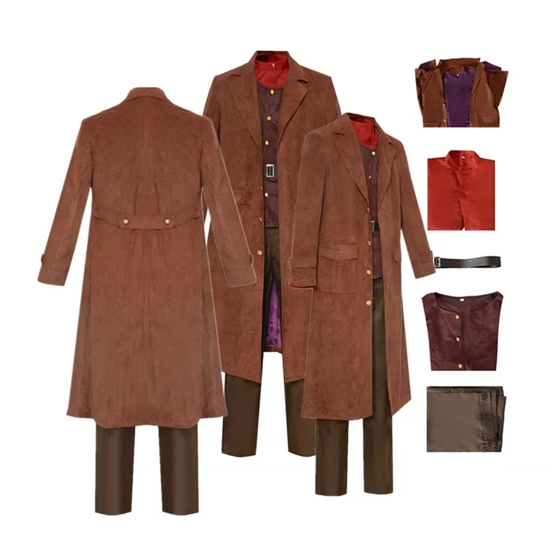 

Костюм для косплея Rubeus Cos Hagrid мужской, рубашка, пальто, брюки, пояс, наряды на Хэллоуин, карнавал, костюм для взрослых