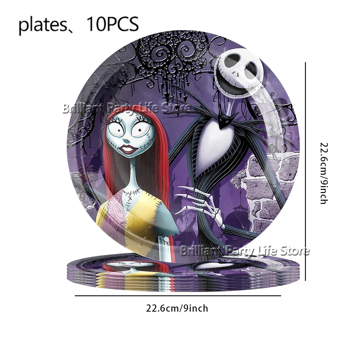 

Одноразовый набор посуды "Кошмар перед Рождеством" Disney