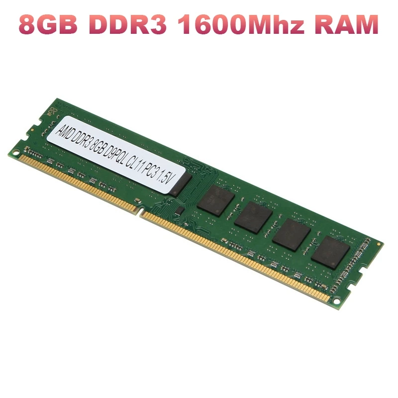 

Оперативная память DDR3, 8 ГБ, 1600 МГц, для настольных ПК