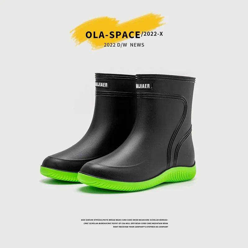 

Men Waterproof Rainboots High Top Low Top Women Outdoor Rain Shoes Waterproof Casual Walking Water Boots