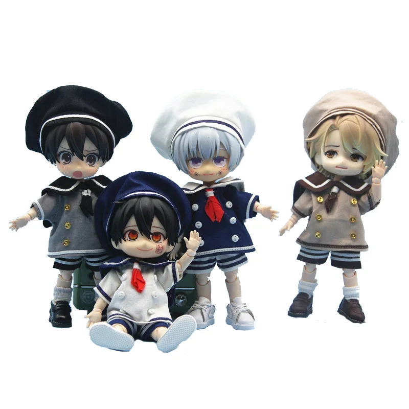 

Ob11 Baby Clothes Pure Cotton Fresh Navy Uniform Decoration Accessories Simple Fashion Sailor Suit 1/12 Size Bjd Anime Toys