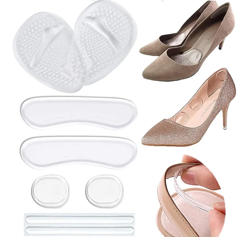 

Self-adhesive Gel Anti-slip Heel Pads Anti-wear Silicone High Heel Shoe Sticker Woman Shoes Cushion Pad Summer Shoe Accessories